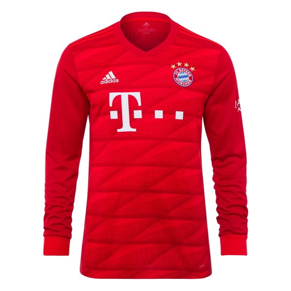 Camiseta Bayern Munich Replica Primera Ropa ML 2019/20 Rojo